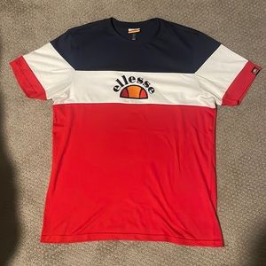 Ellesse Shirt, Large and Red White Navy Blue